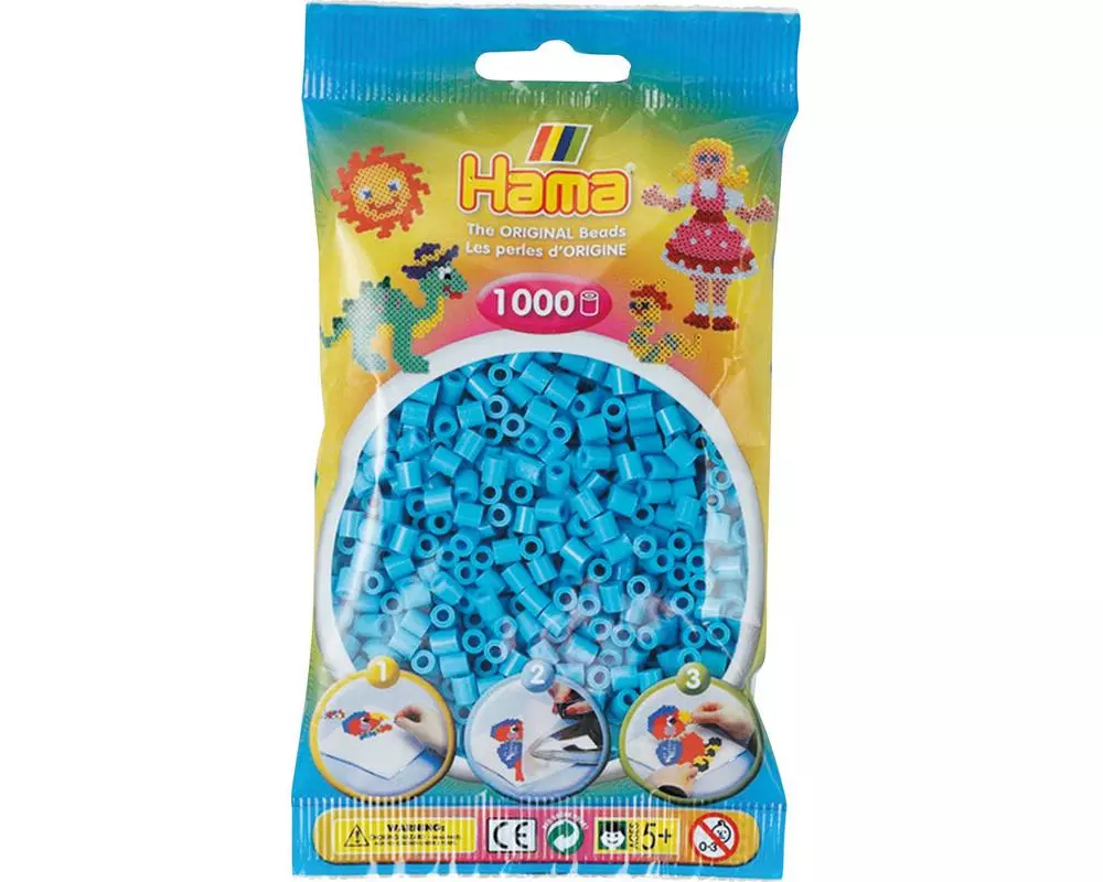 Hama Bügelperlen 1000 Stk. azurblau
