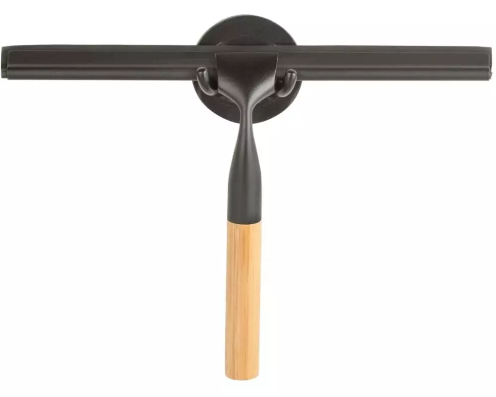 Wenko Duschabzieher Bambusa Schwarz/Natur