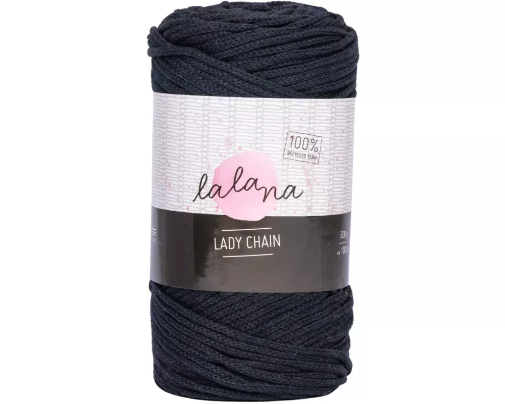 lalana Wolle Lady chain 200 g, Marineblau