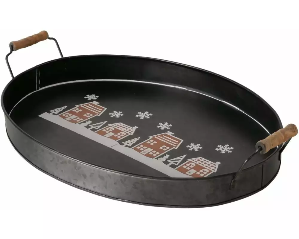 Boltze Servierplatte Helski Metall, 49 x 9 cm