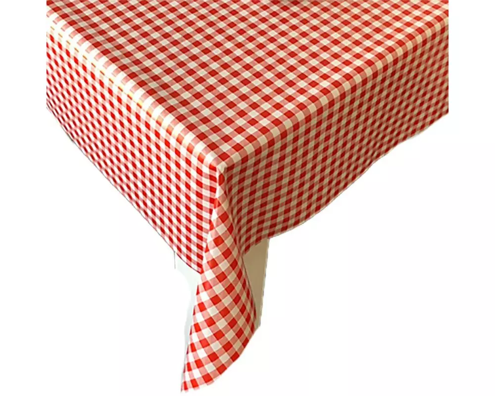 Hubatka Tischdecke Ideal, Karo Rot, 140 x 260 cm