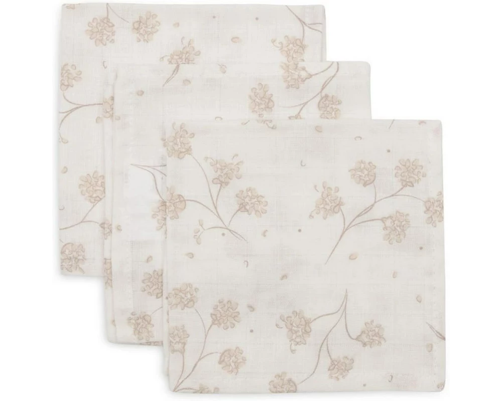 Jollein Mulltuch Hydrophil Leafy Dreams 3er, 31 cm x 31 cm