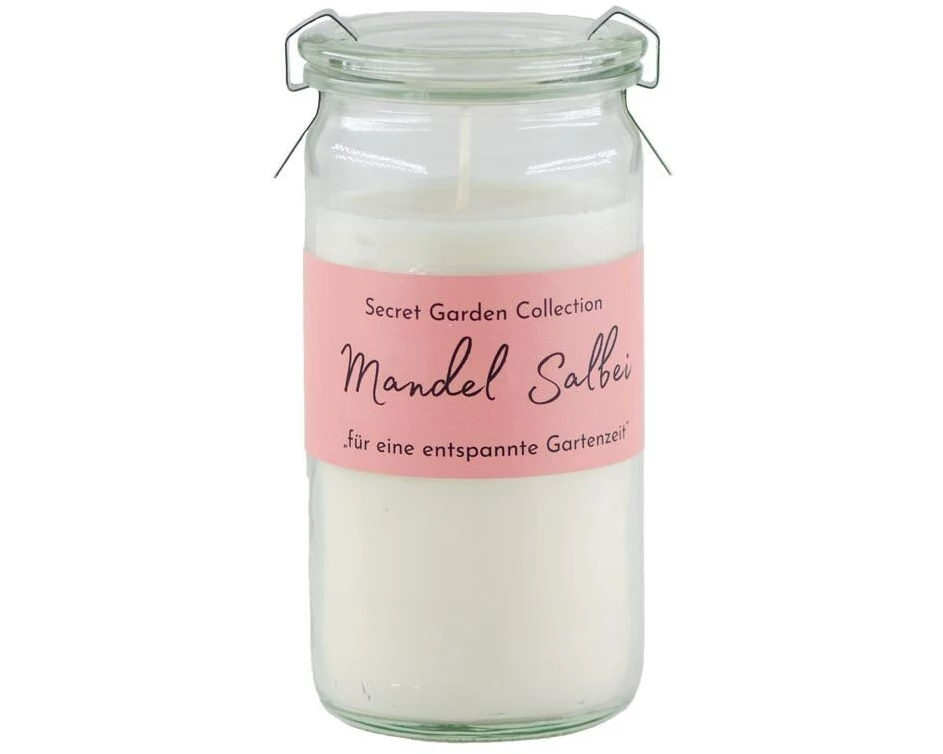 Schulthess Kerzen Gartenkerze Sceret Garden Mandel Salbei 6 cm x 13 cm
