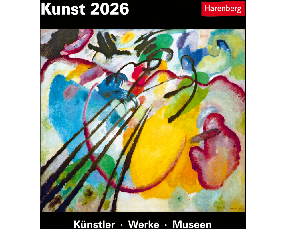 HARENBERG Abreisskalender 2026 2105300+26 Kunst DE 15.4x16.5cm