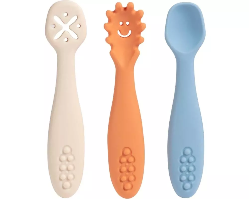 Bebeconfort Babylöffel Silikon 3er-Set weich ergonomisch