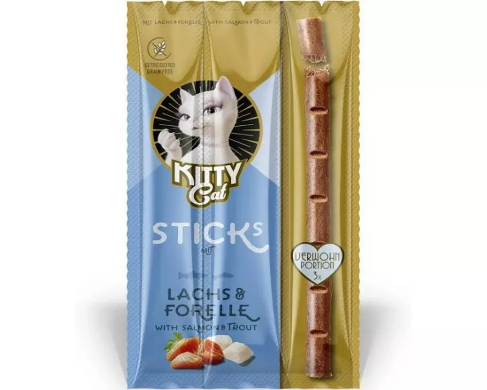 KITTY Cat Katzen-Snack KittyCat Stick Lachs, Forelle 15 g