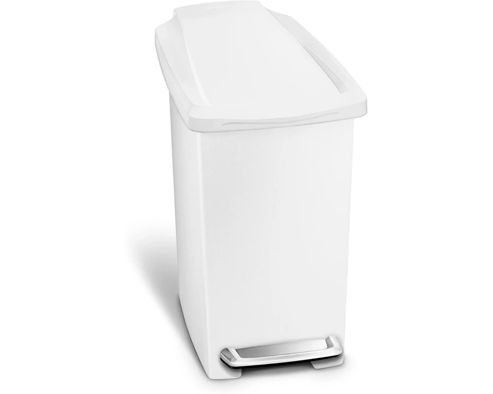 Simplehuman Treteimer Slim Step Can 10 l Weiss