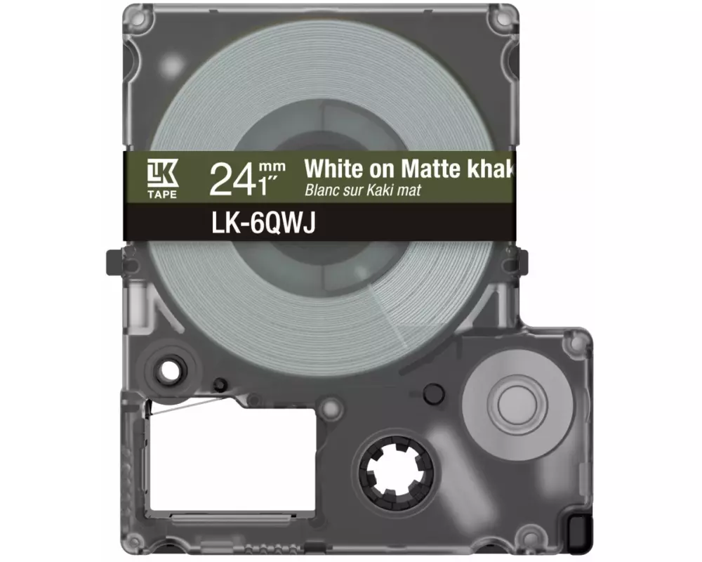 EPSON Matte Tape, Khaki/White , 24mm, 8m, LK-6QWJ