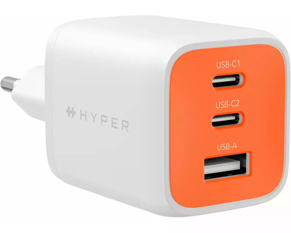 HYPER USB-Wandladegerät Flex GaN 65 W 2x USB-C 1x USB-A