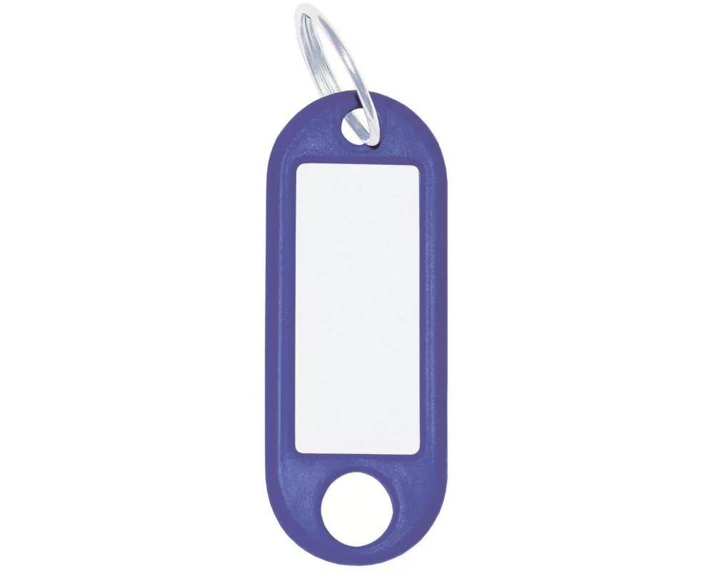 WEDO Schlüsselanhänger 18 mm mit Ring, Blau, 100 Stück