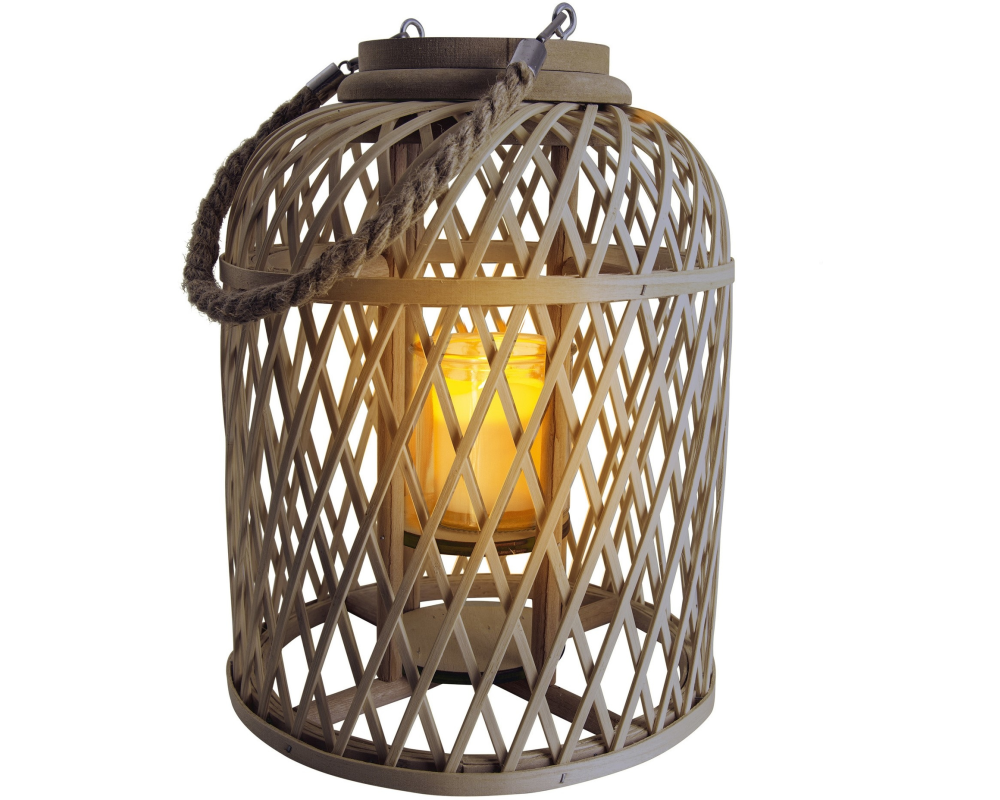 NÄVE Solar LED-Leuchte PETRUS 29cm 18.5268514 braun, Solar, LED