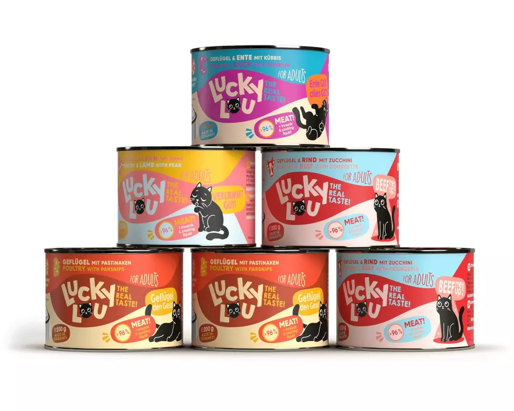 Lucky Lou Nassfutter Lifestage Adult Tasty-Mix, 6 x 200 g