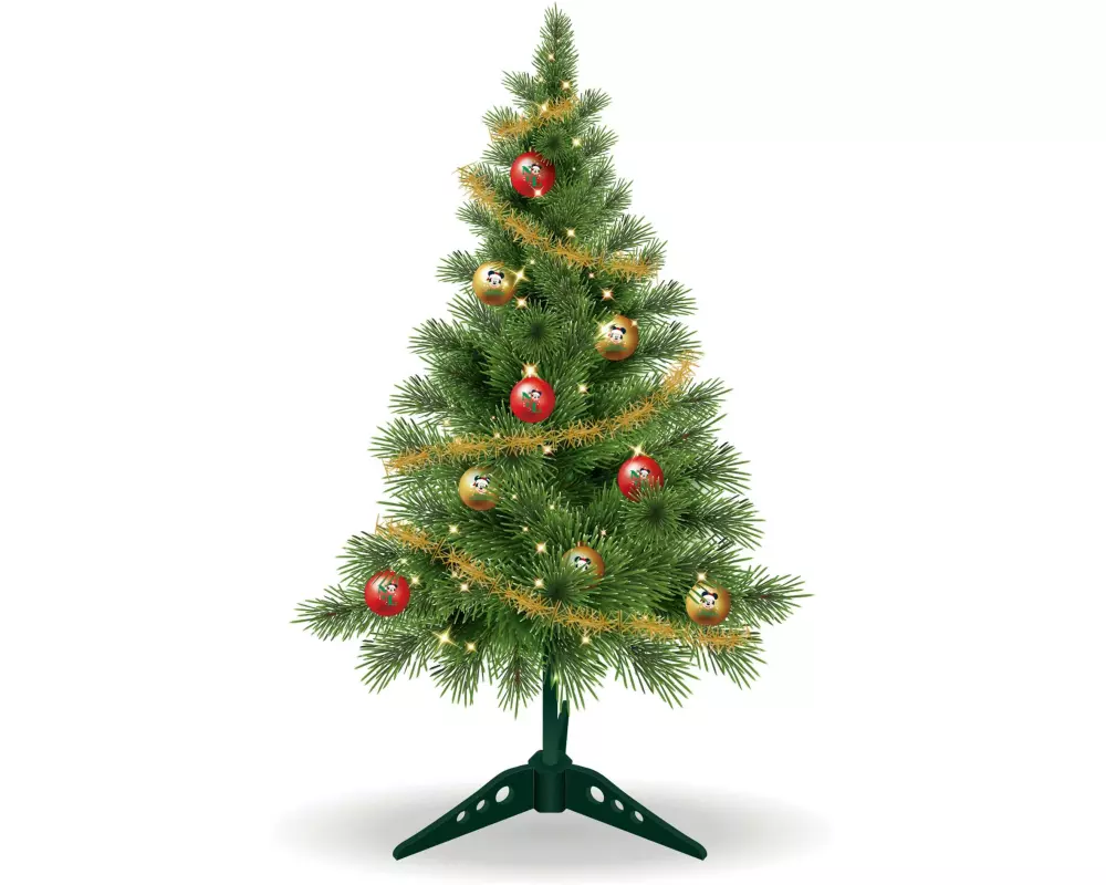 Arditex Weihnachtsbaum-Set Mickey, 0.6 m Grün, 2 m LED