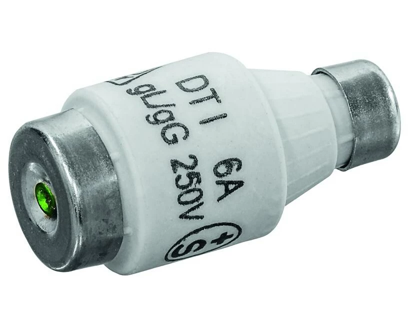 Elektromaterial Schmelzsicherung DTI 6A Träge 5 Stück