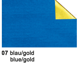 URSUS Bastelfolie Alu 50x80cm 4442107 90g, blau/gold