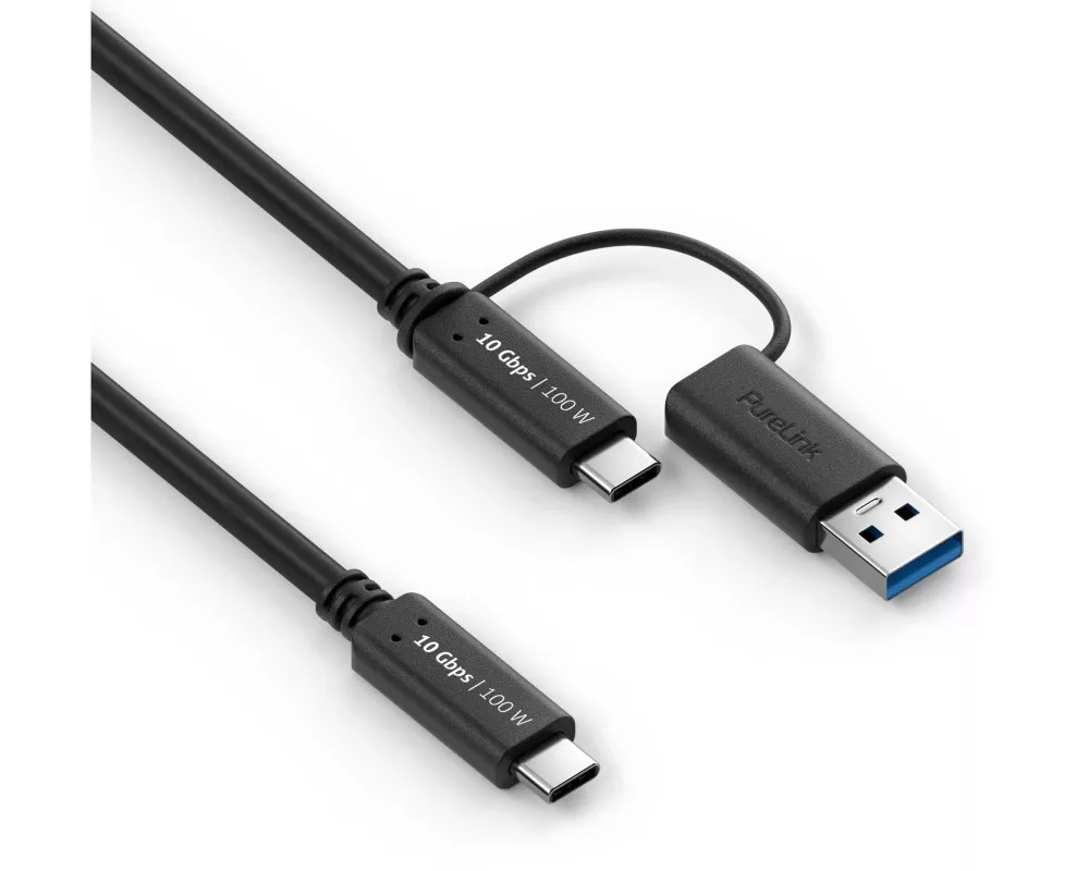 PureLink iSeries USB-Kabel C-C, USB-A Aufsatz USB-C - USB-A/USB-C 1 m
