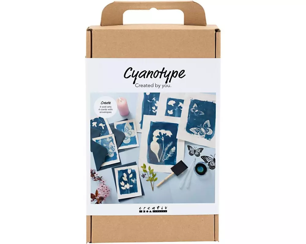 Creativ Company Bastelset Cyanotype Papier/Karten Blau