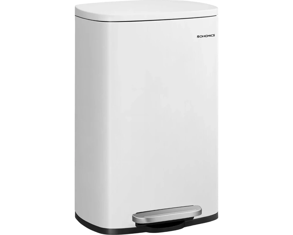 Songmics Abfalleimer 50 l, Weiss