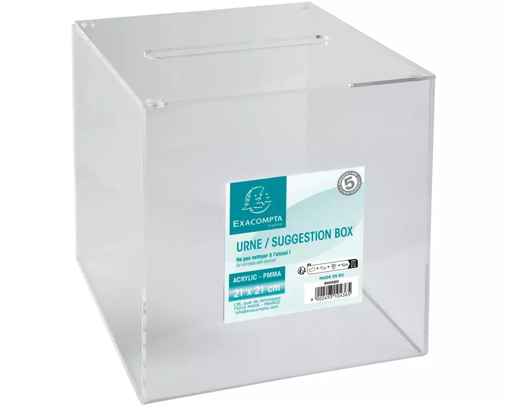 Exacompta Einwurfbox, Transparent