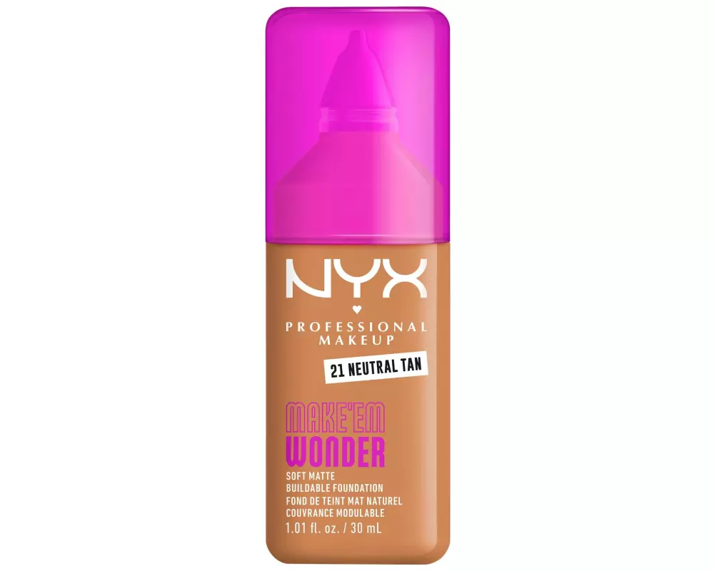 NYX Professional Makeup Foundation Make em Wonder 21 Neutral Tan