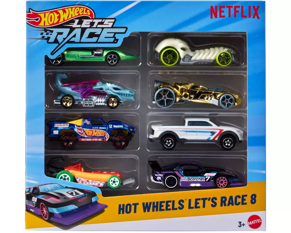 Hot Wheels Action Cars Let's Race 8-Pack