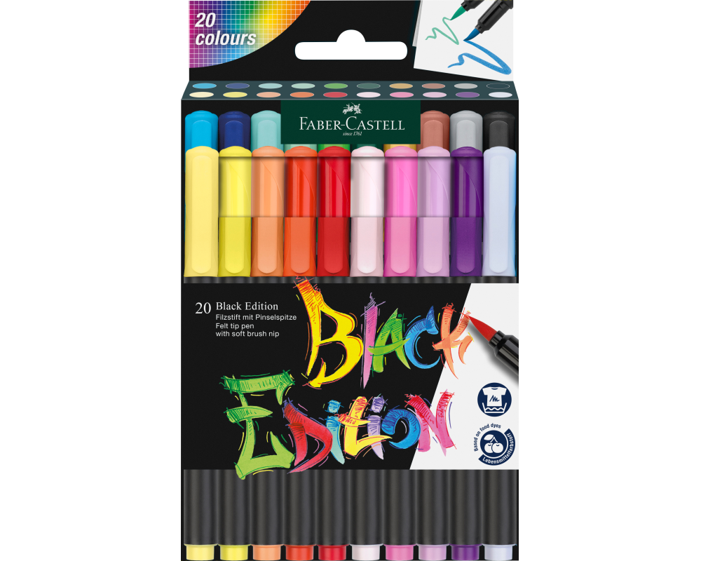 Faber-Castell Black Edition 20er Etui, Mehrfarbig