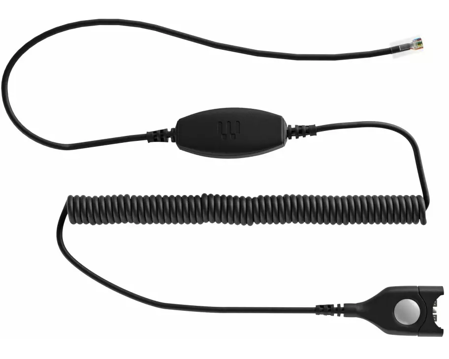EPOS SENNHEISER Bottom cable, EasyDisconnect, to Modular Plug, Coiled cable, code 08, To be used for direct connection