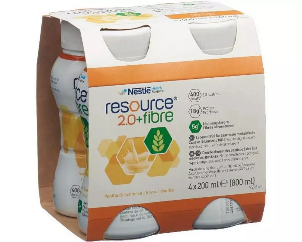 Resource 2.0 Fibre Vanille 4 x 200 ml
