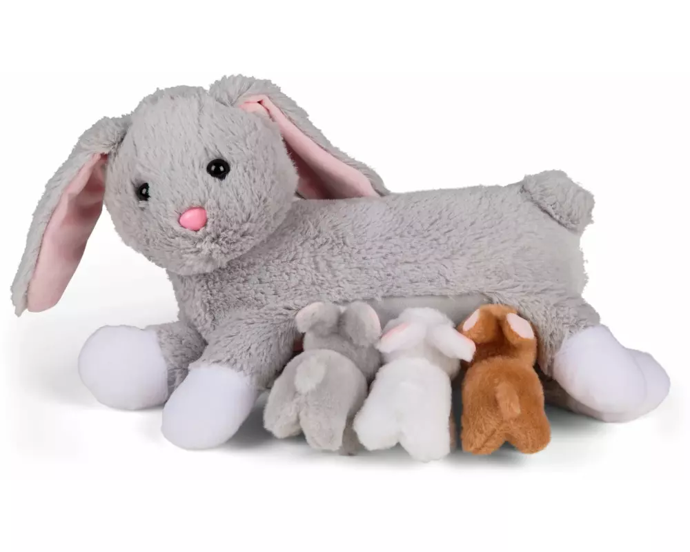Mamanimals Kuscheltier Mama Hase & Babys 25 cm