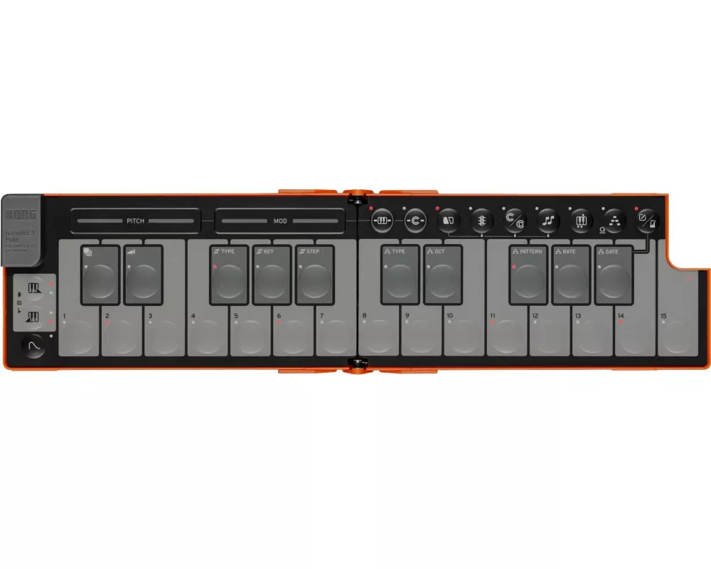 Korg Keyboard Controller nanoKEY Fold Lava Orange Limited