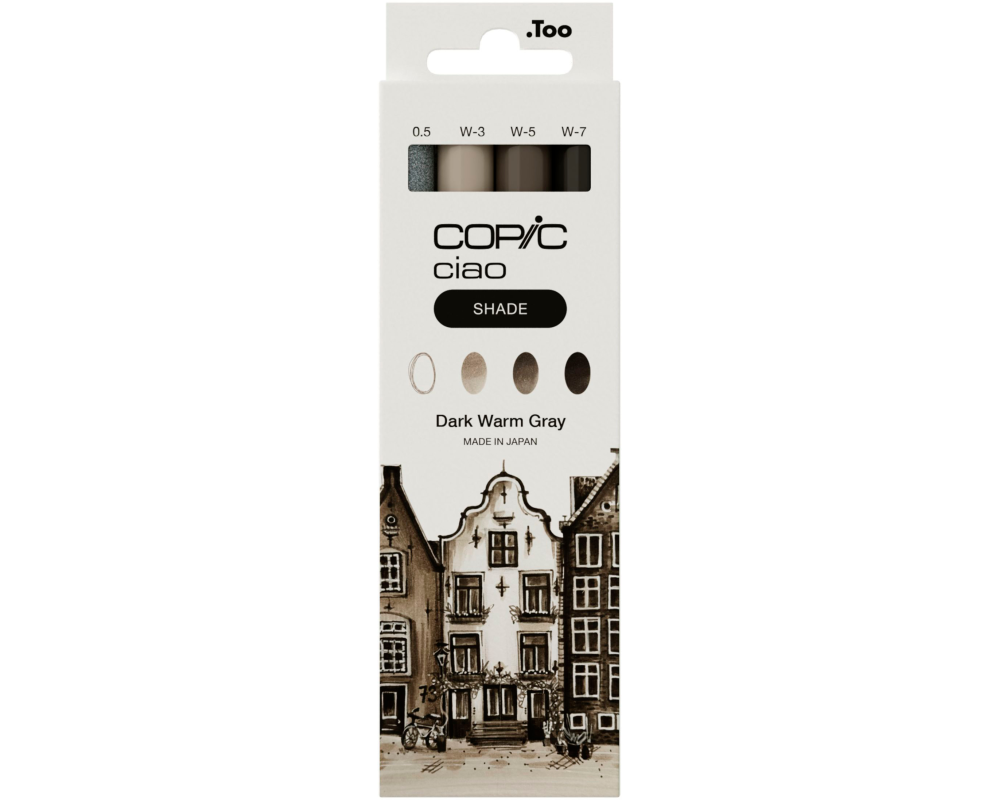 COPIC Marker Ciao Shade Set 22075420 Dark Warm Gray 4 Stück