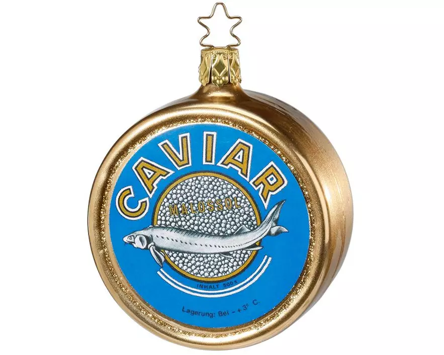 Inge Glas Manufaktur Weihnachtskugel Kaviar 8.5 cm 1 Stück