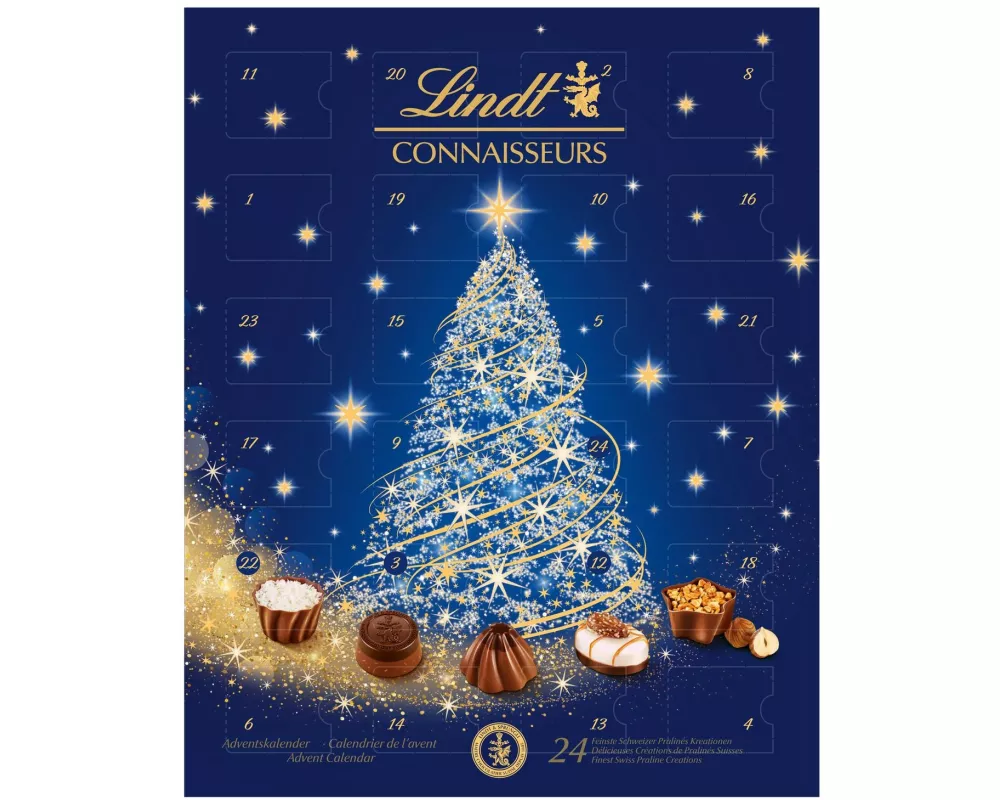 Lindt CONNAISSEURS Adventskalender 25 Pralinés, 250 g