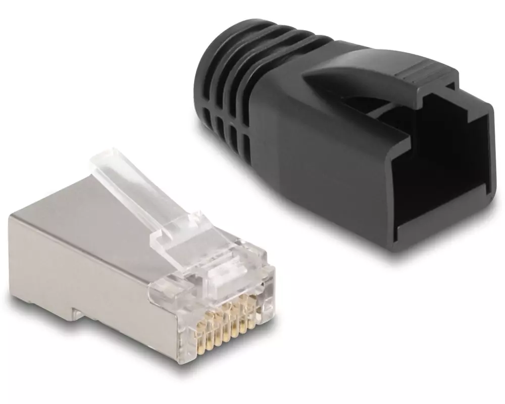 Delock Stecker RJ50, S/FTP, Cat.5e 25 Stück, Schwarz