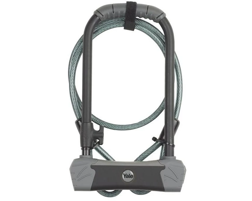 Yale Veloschloss YUL3C Bügelschloss mit Kabel, 120 cm