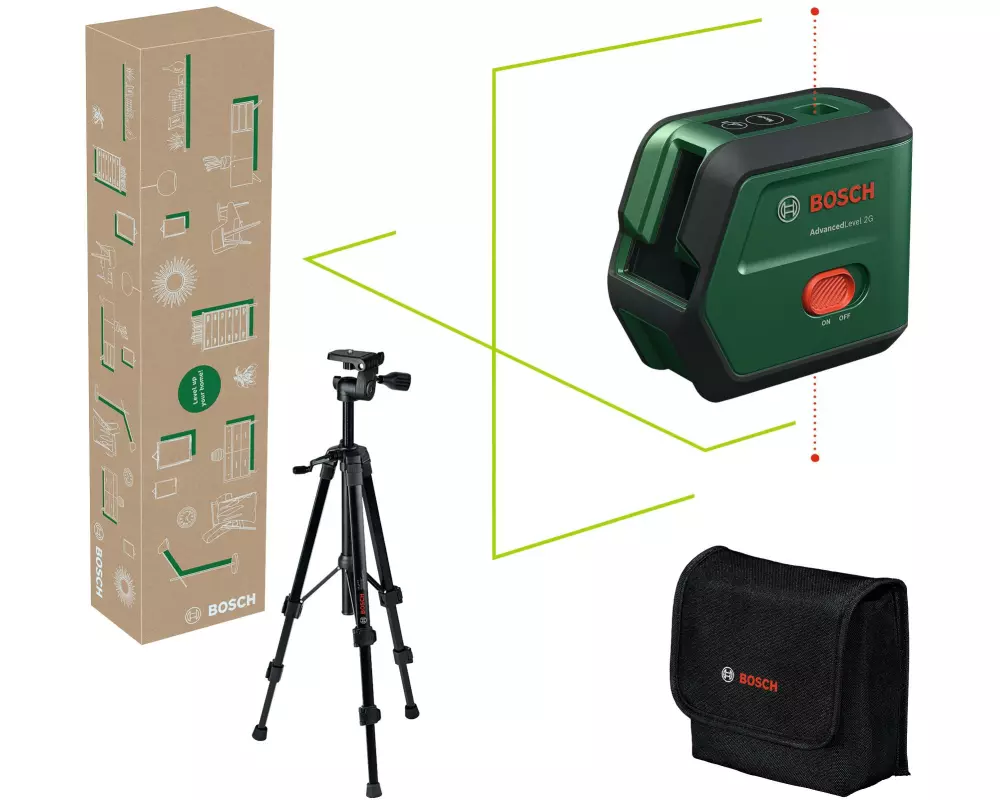 Bosch Kreuzlinien-Laser AdvancedLevel 2G Set 15 m