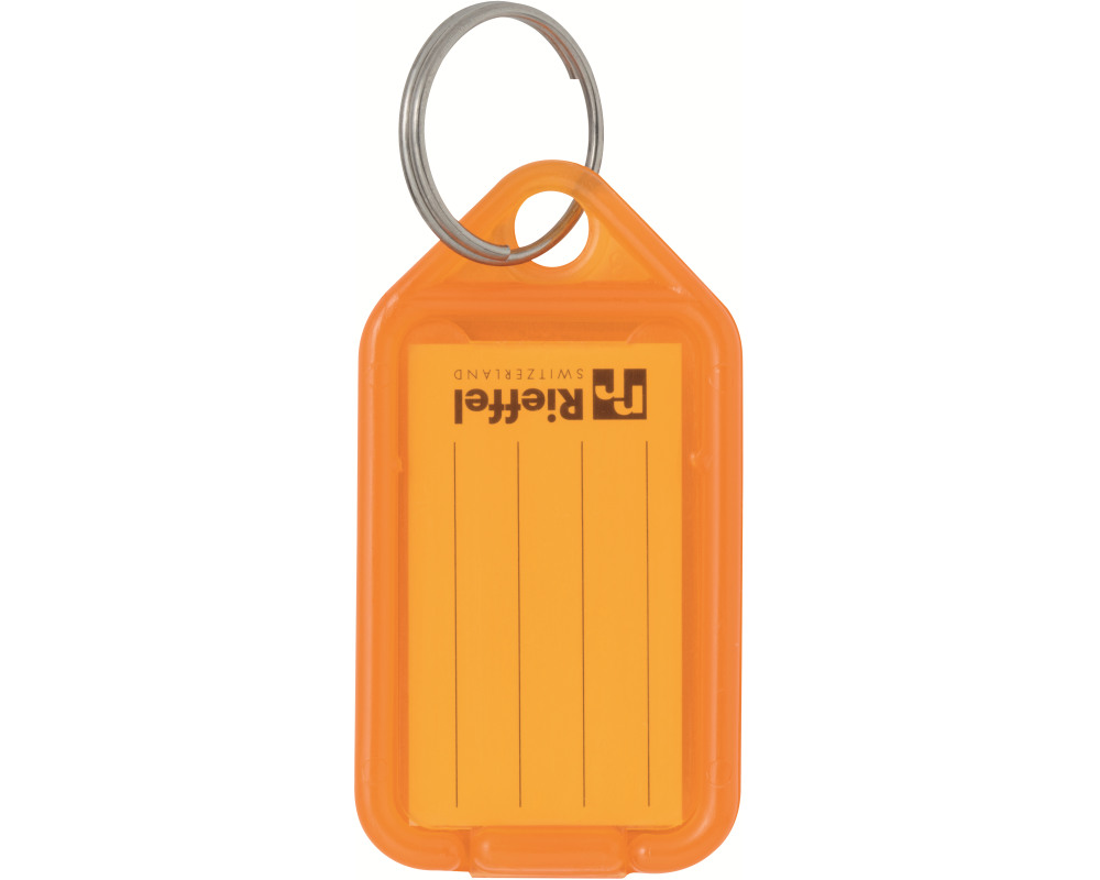 RIEFFEL SWITZERLAND Schlüsseletiketten 38x22mm KT 1000 ORANGE orange 100 Stück