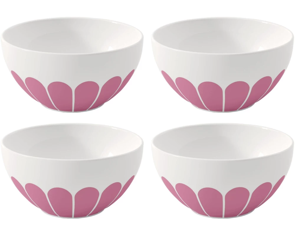 Villeroy & Boch Müslischale Fleur 4 Stück, Rosa
