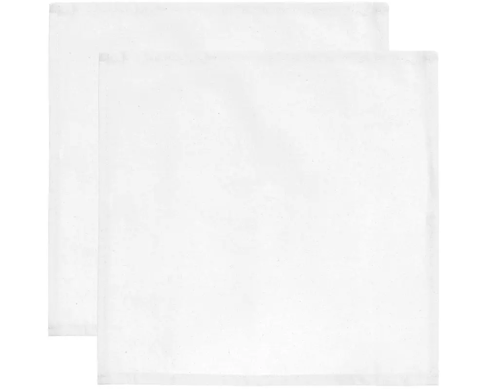 Rico Design Stoffserviette 30 cm x 30 cm, 2 Stück, Weiss