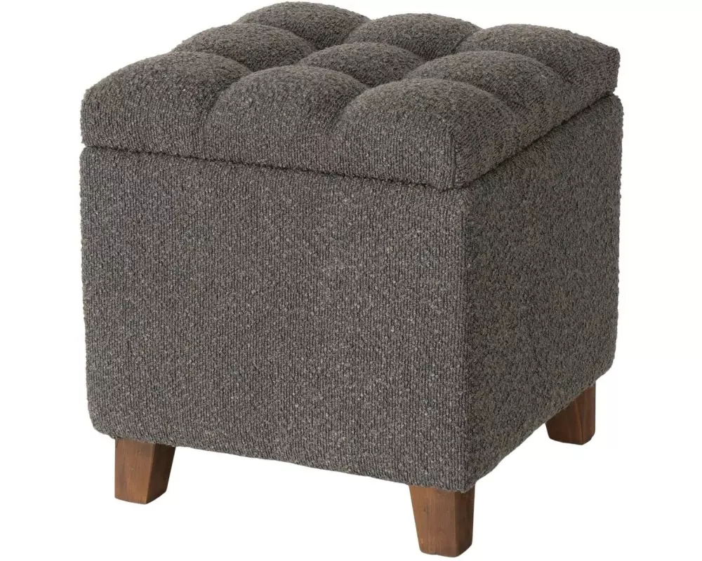 Boltze Hocker Palur MDF/Kiefer, Dunkelgrau