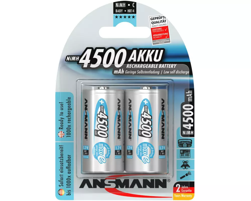 Ansmann Akku 2x C 4500 mAh