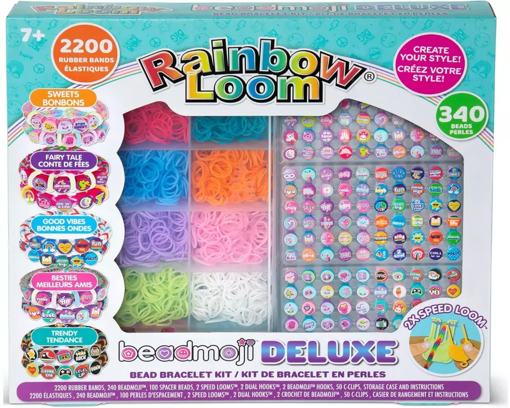 BANDAI Bastelset Rainbow Loom – Beadmoji Deluxe