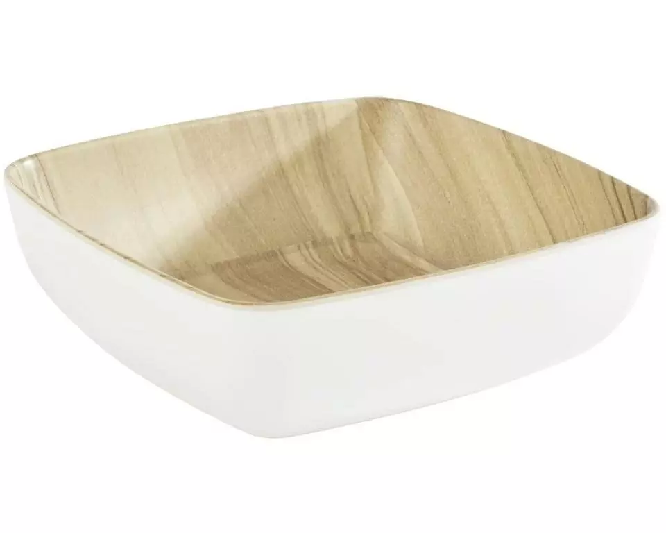 APS Schale Schale FRIDA 0.85 lt., Weiss(aussen)/Holzoptik Weiss