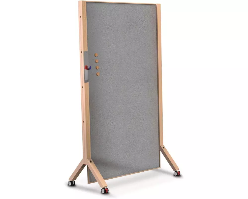 Maul Stellwand MAULwood 100 x 174 cm, Textil grau