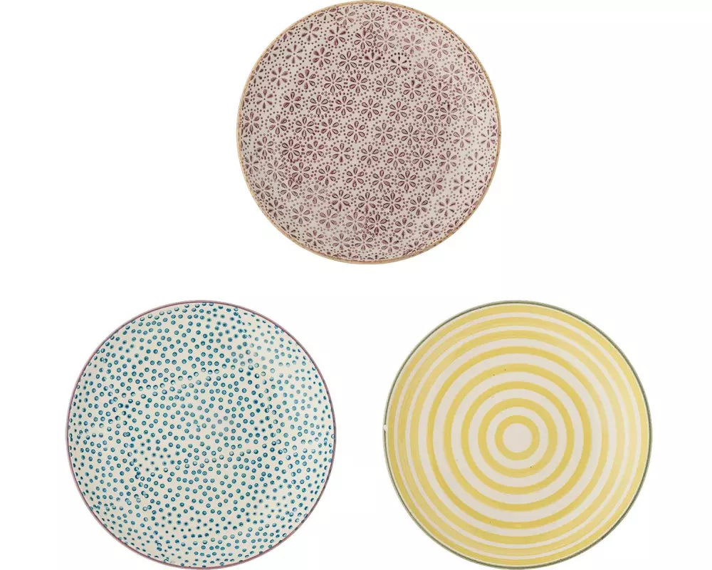 Bloomingville Teller Patrizia, Steingut, ∅ 16 cm, assortiert