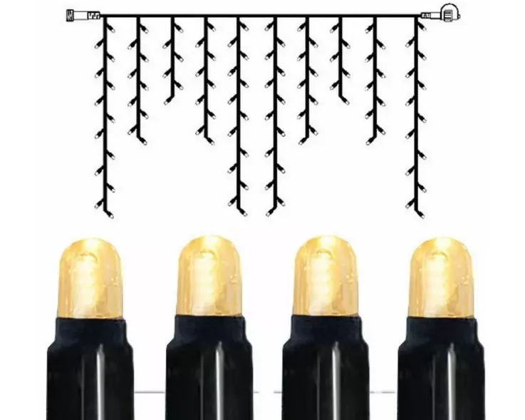 Star Trading Lichtervorhang-Erweiterung Icicle-System LED, 100 LED, 2 m