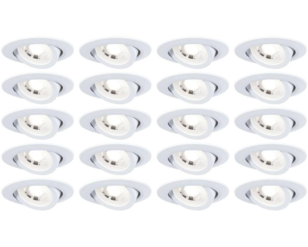 Paulmann Einbauleuchte LED 20er-Set schwenkbar rund 82 mm