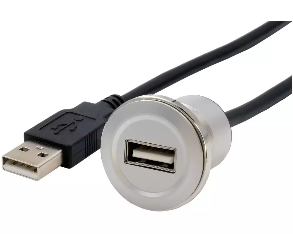 Exsys USB 2.0 Adapter Metall USB-A Stecker - USB-A Buchse