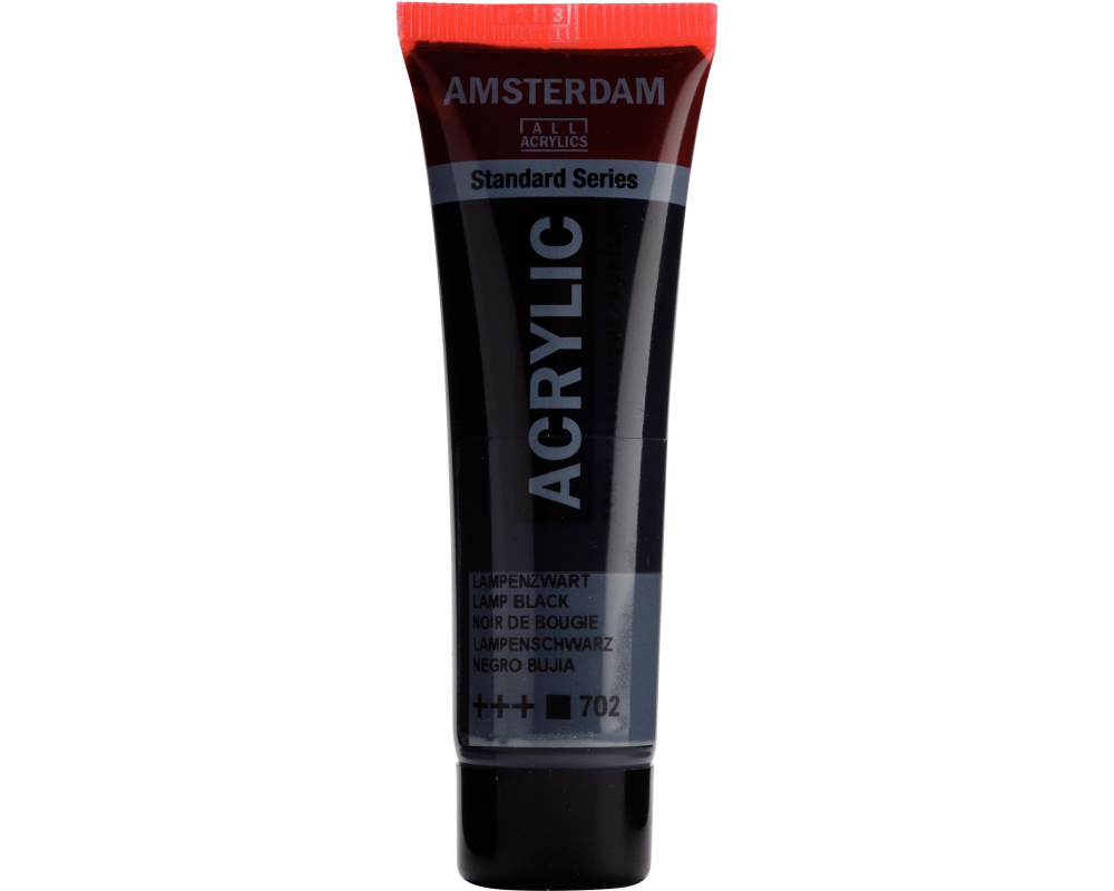 AMSTERDAM Acrylfarbe 20ml 17047020 Lampenschwarz 702