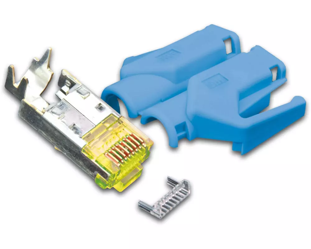 Wirewin Stecker RJ45 Hirose TM31 50 Stück, Blau